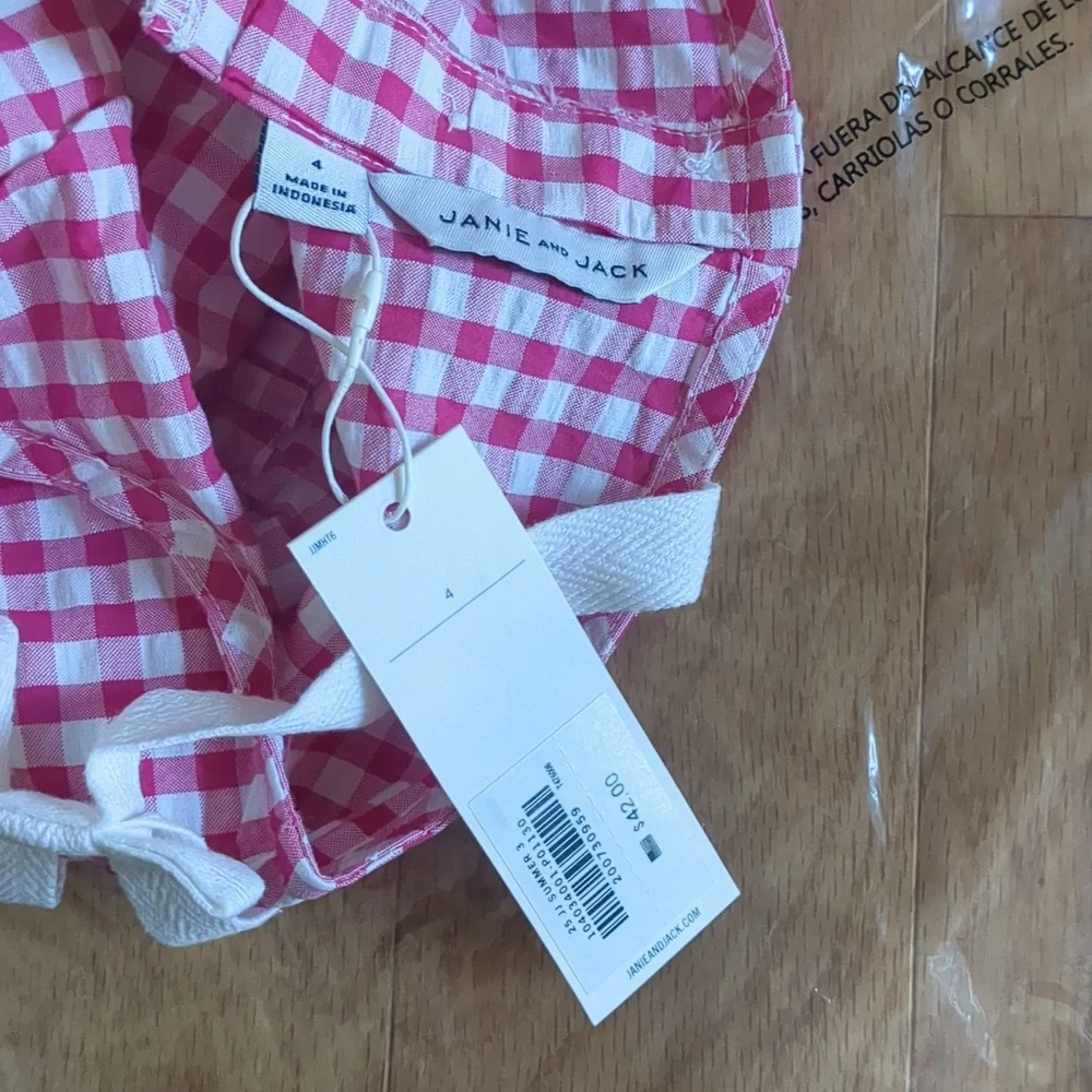 Pink Gingham Kids Top